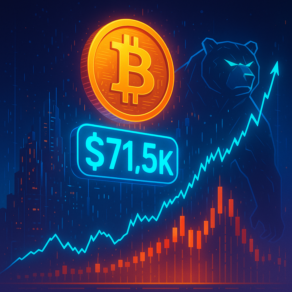 Bitcoin Surges Past $71.5K Amid Analyst Warnings of Bears Ahead