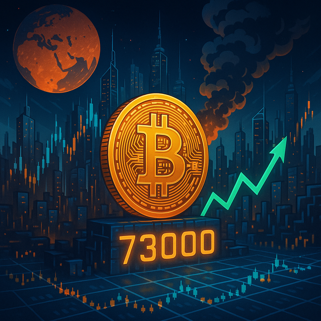 Bitcoin Surges Past $73K Amid Global Tensions and Market Moves