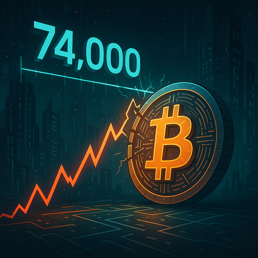 Bitcoin Struggles to Break Past $74,000 Barrier
