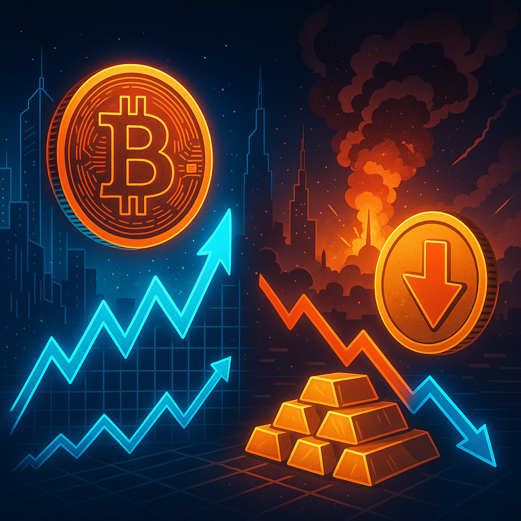 Divergent Responses: Bitcoin vs Gold Amid Iran Crisis