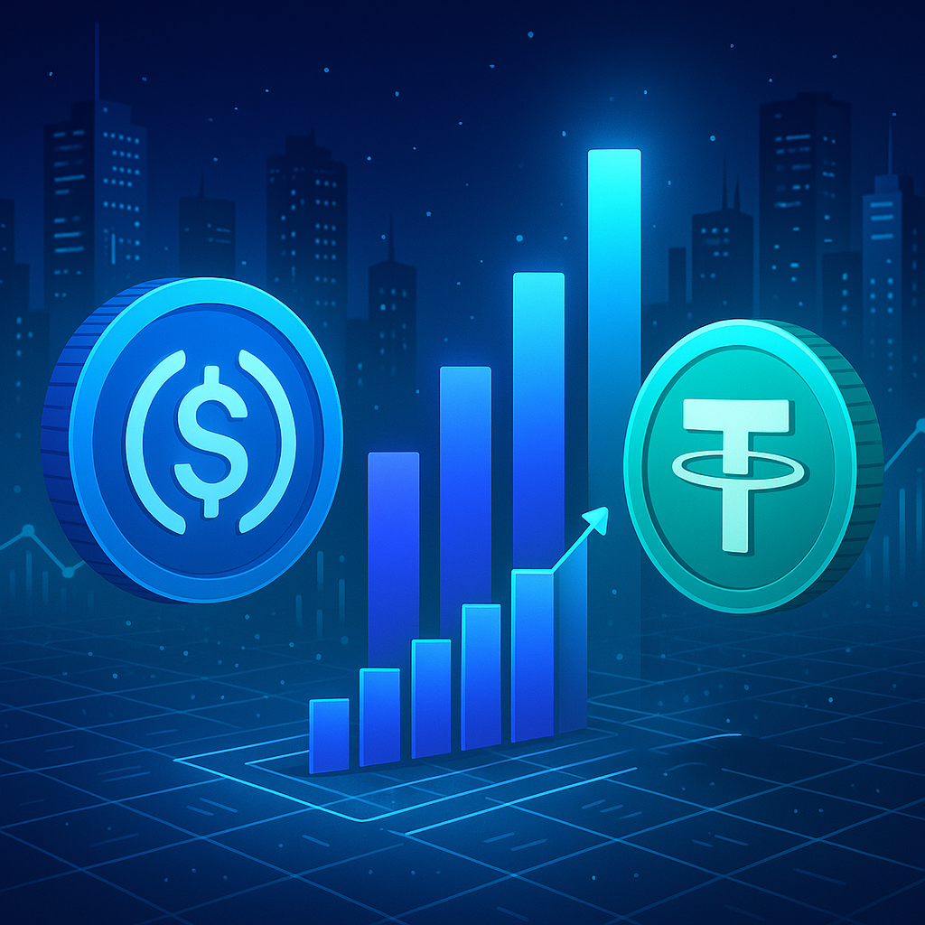 USDC Surges Past Tether in Transfer Volume for the First Time