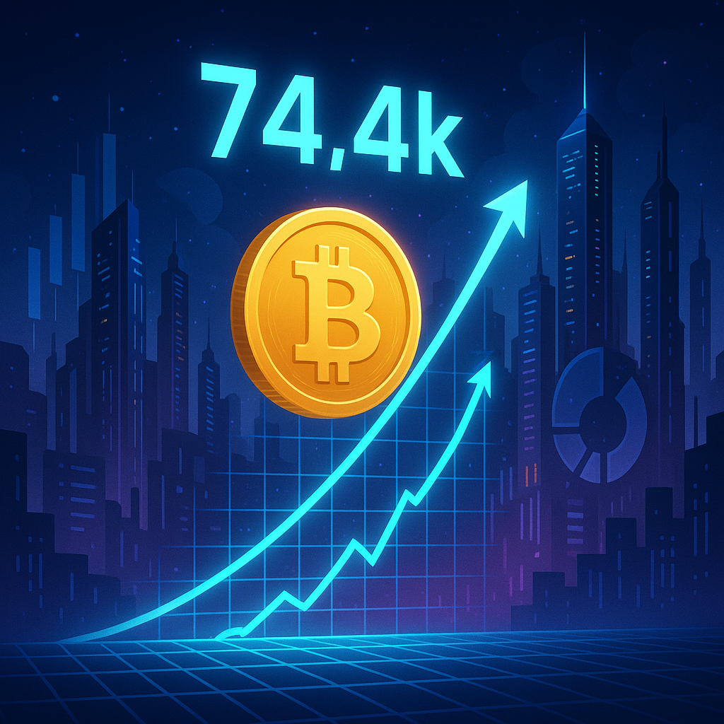 Bitcoin Surges to $74.4K, Analysts Predict More Growth Ahead