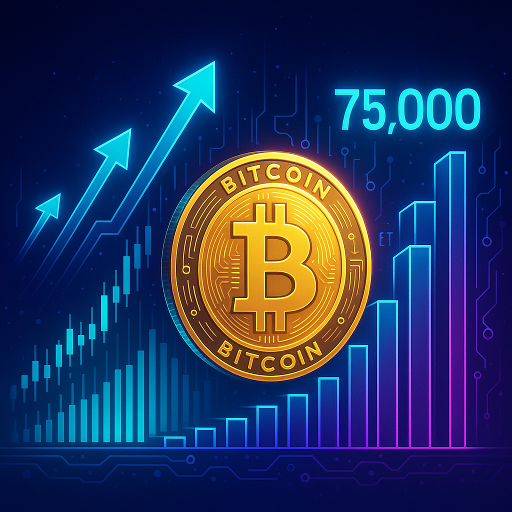 Bitcoin Surges Past $75,000 Amid Strong ETF Inflows and Buying