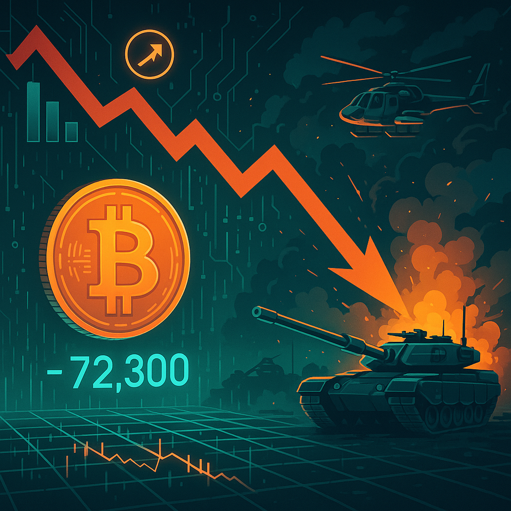 Bitcoin Dips to $72,300 Amid Inflation and Conflict Pressures