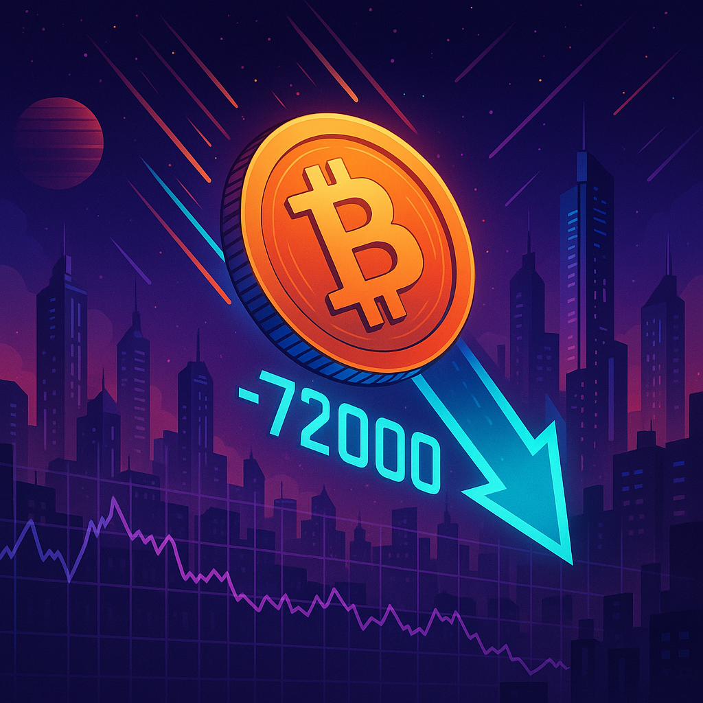 Bitcoin Drops to $72K Amid Rising US Inflation Before Fed Meeting