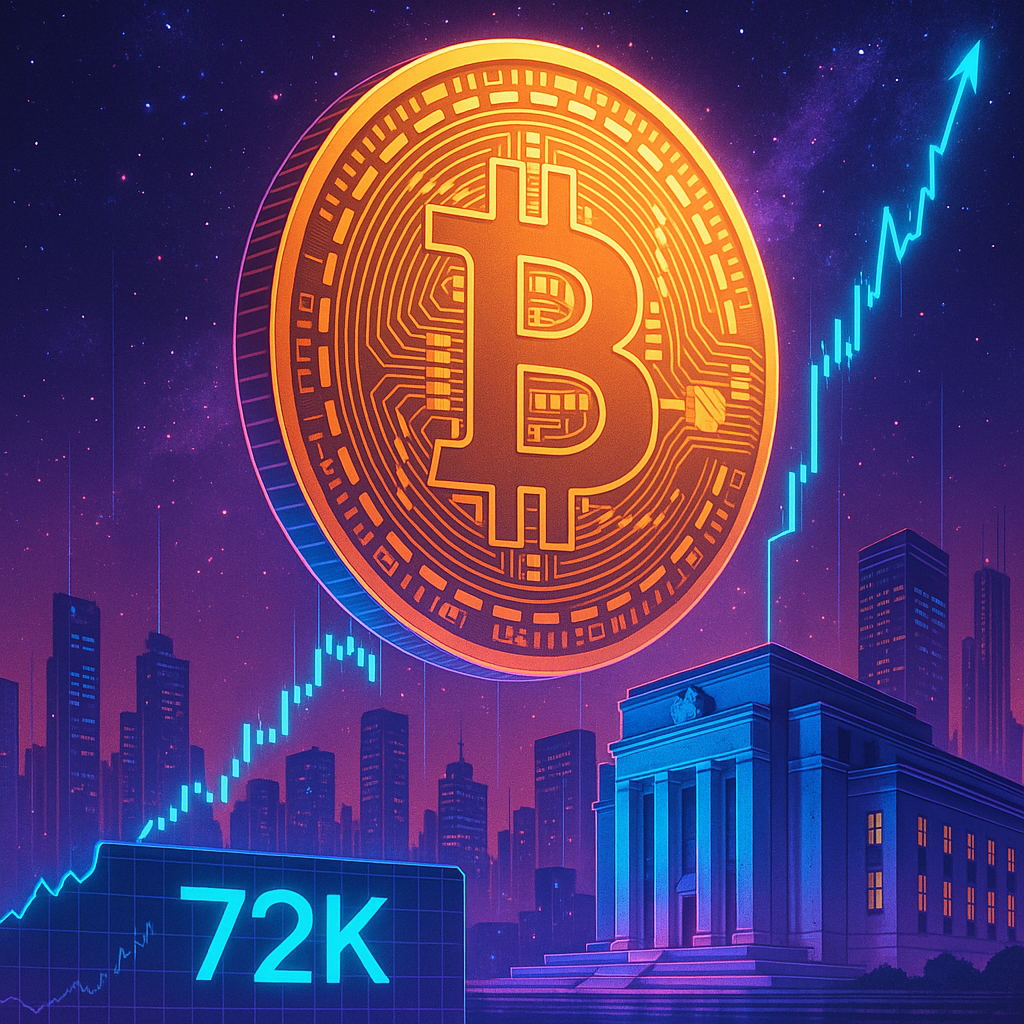 Bitcoin Surges to $72K as Fed Maintains Interest Rates
