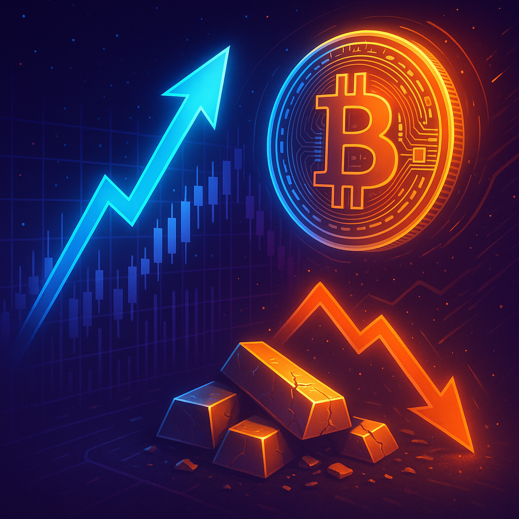 Bitcoin Surges While Gold Experiences Historic Decline