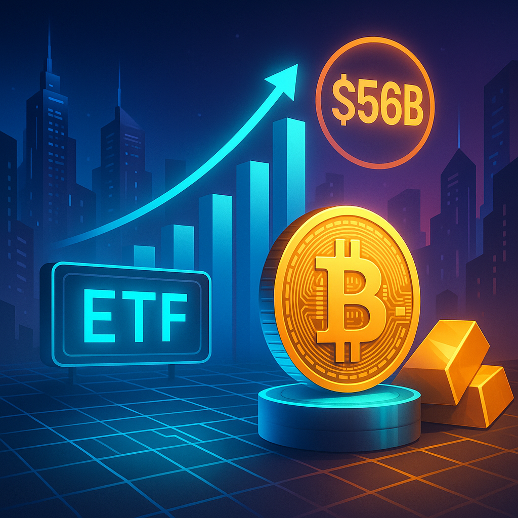 Bitcoin ETFs Attract $56B, Sparking Debate on Gold’s Value