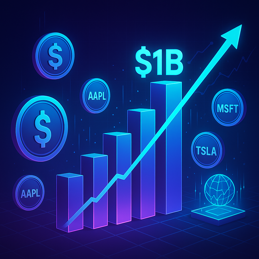 Surge of Tokenized Stocks Reaches $1 Billion Amid Market Growth
