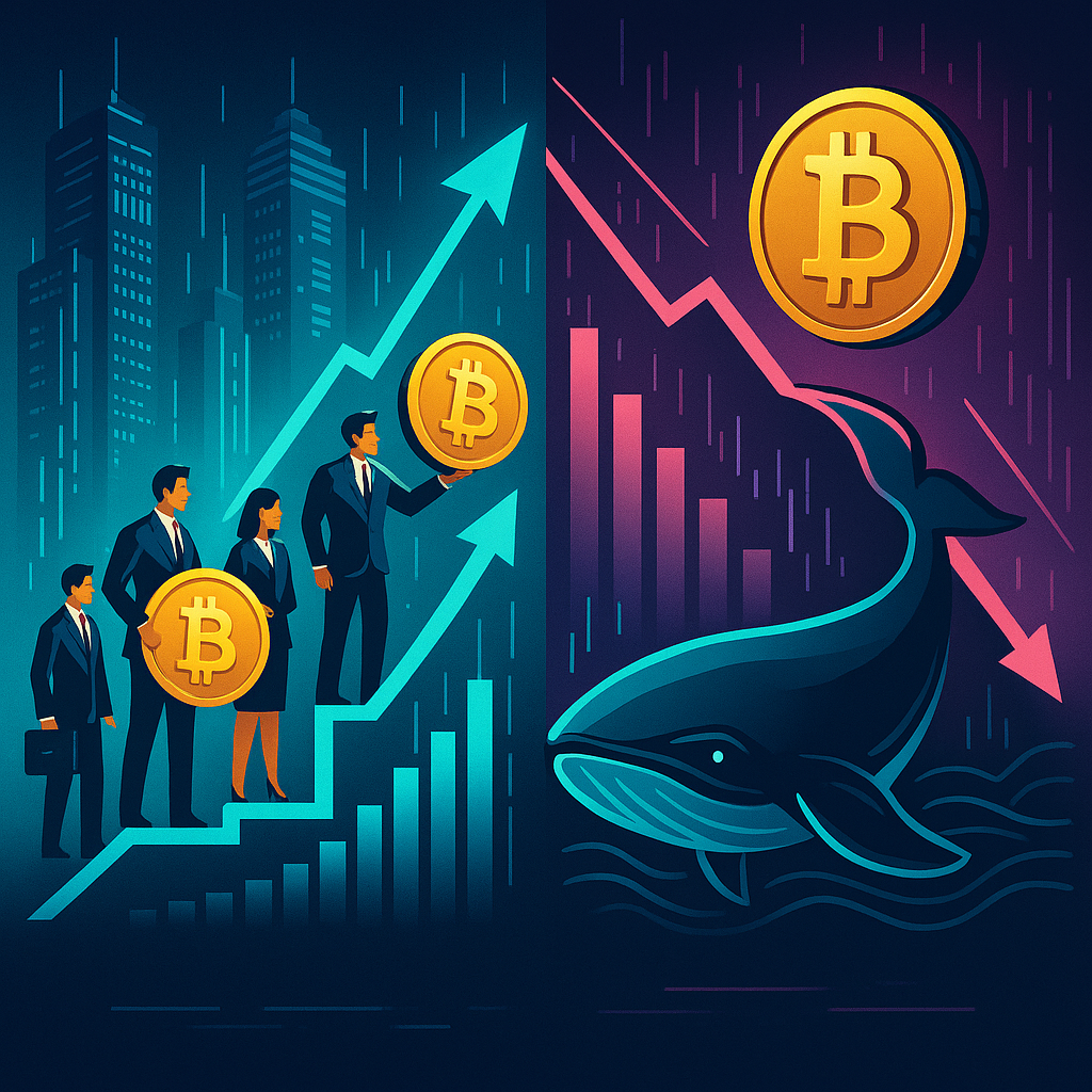Market Divergence: Corporate Bitcoin Accumulation vs Whale Selling