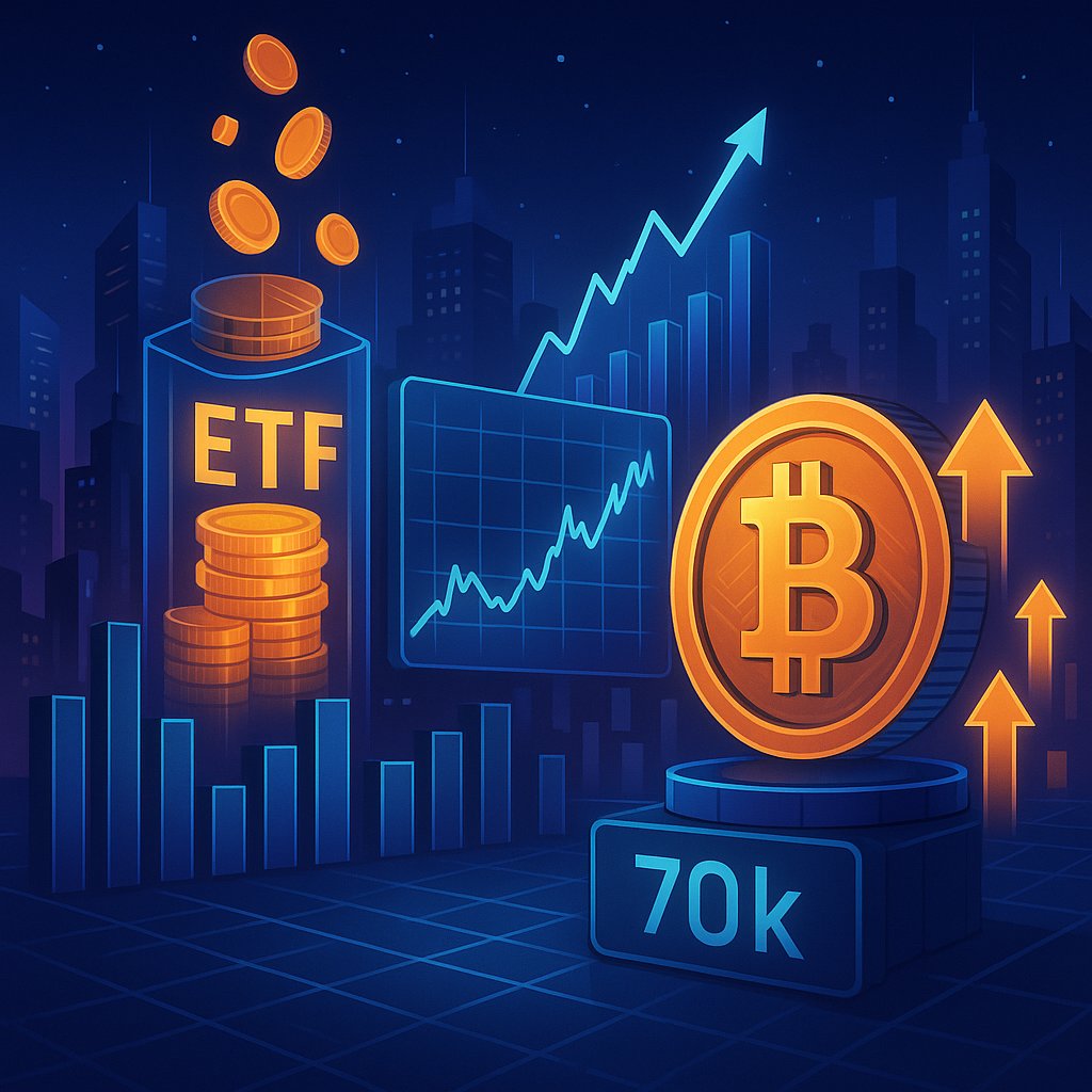 Bitcoin ETF Inflows Surge, Yet BTC Struggles Below $70K