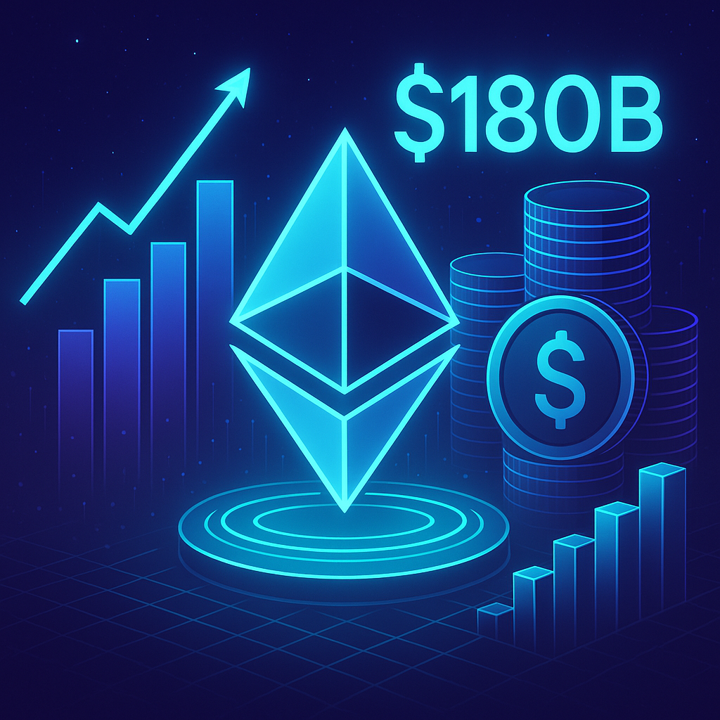 Ethereum Achieves Record $180 Billion in Stablecoin Value