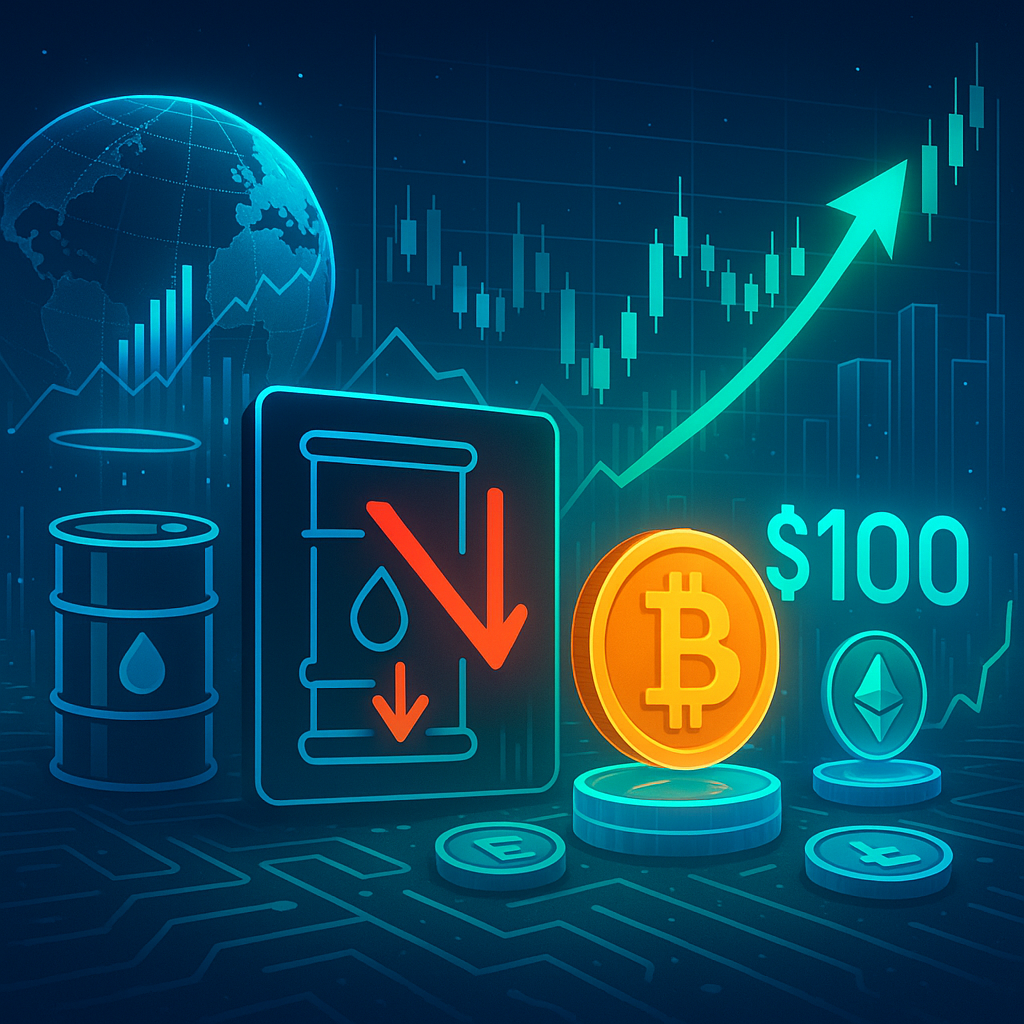 Overnight Market Shift: Oil Drops Below $100 Amid Crypto Surge