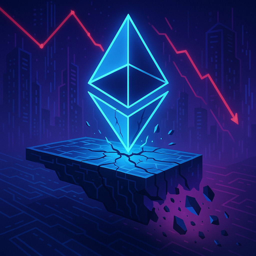 Ethereum Stumbles as Key Players Unload, Price Nears Critical Support