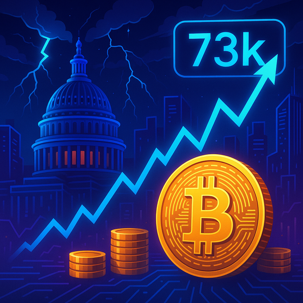 Bitcoin Approaches $73K Amid Economic Uncertainty in the US