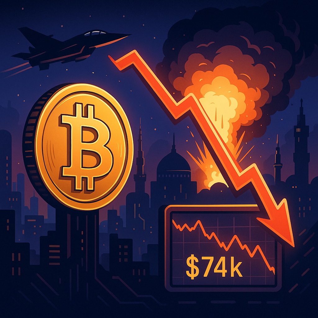 Bitcoin Dips Below $74K Amid Renewed Iran Conflict