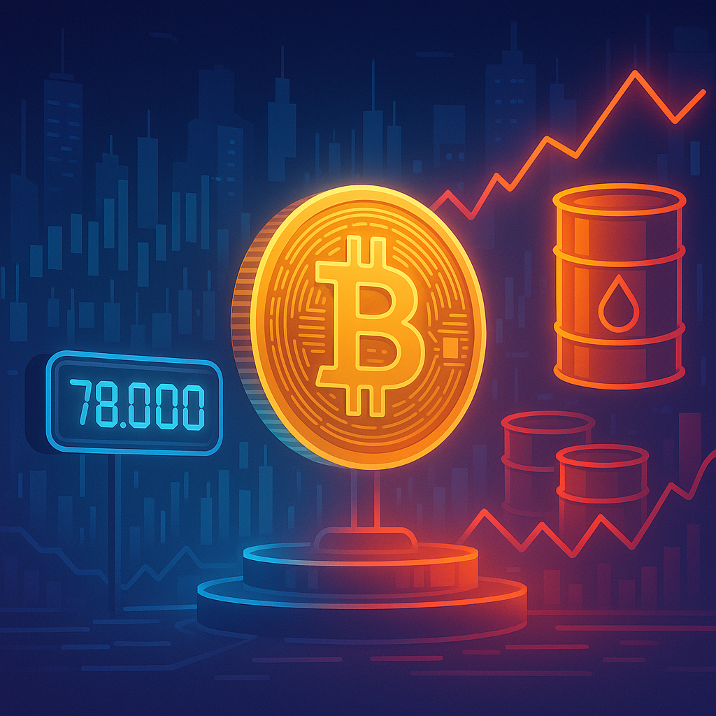 Bitcoin Stagnates at $78K Amid Rising Oil Price Concerns