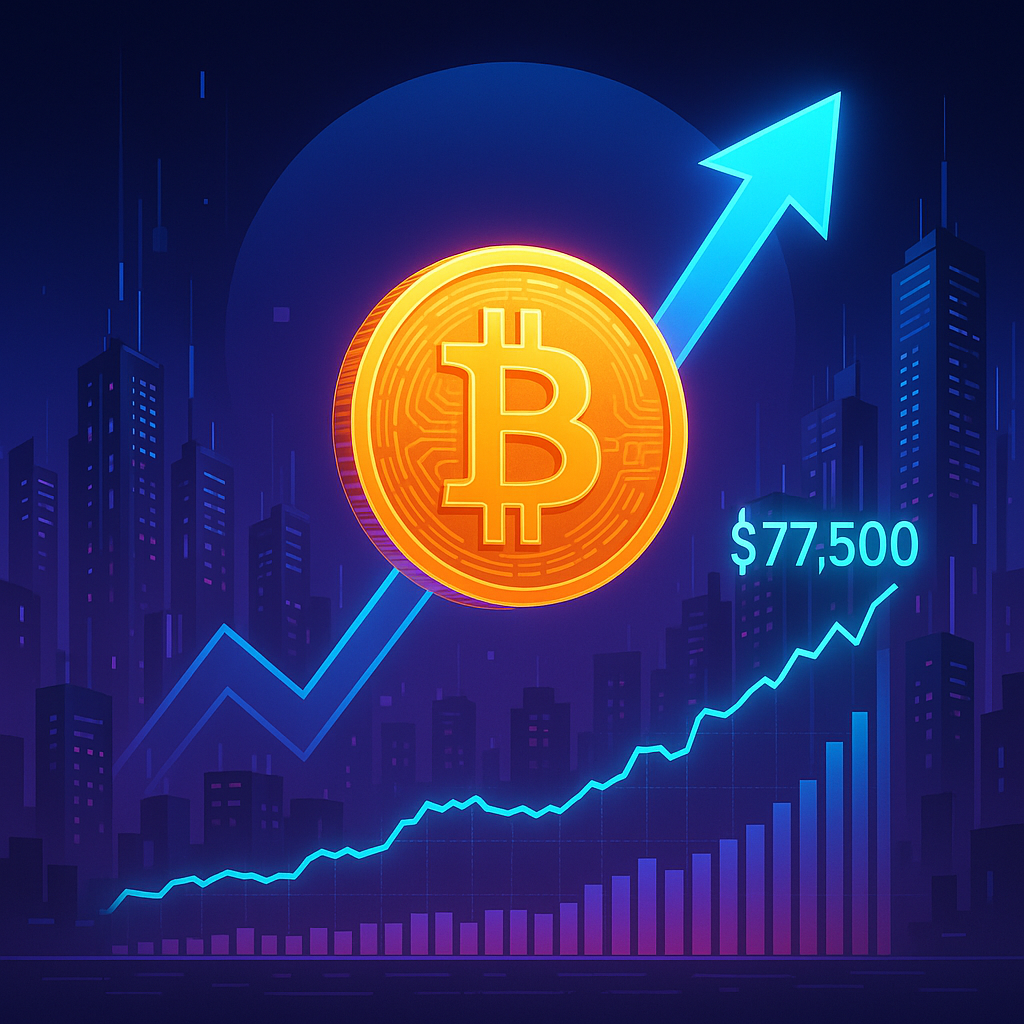 Bitcoin Achieves Highest Monthly Close Since Q4 2024 at $77.5K