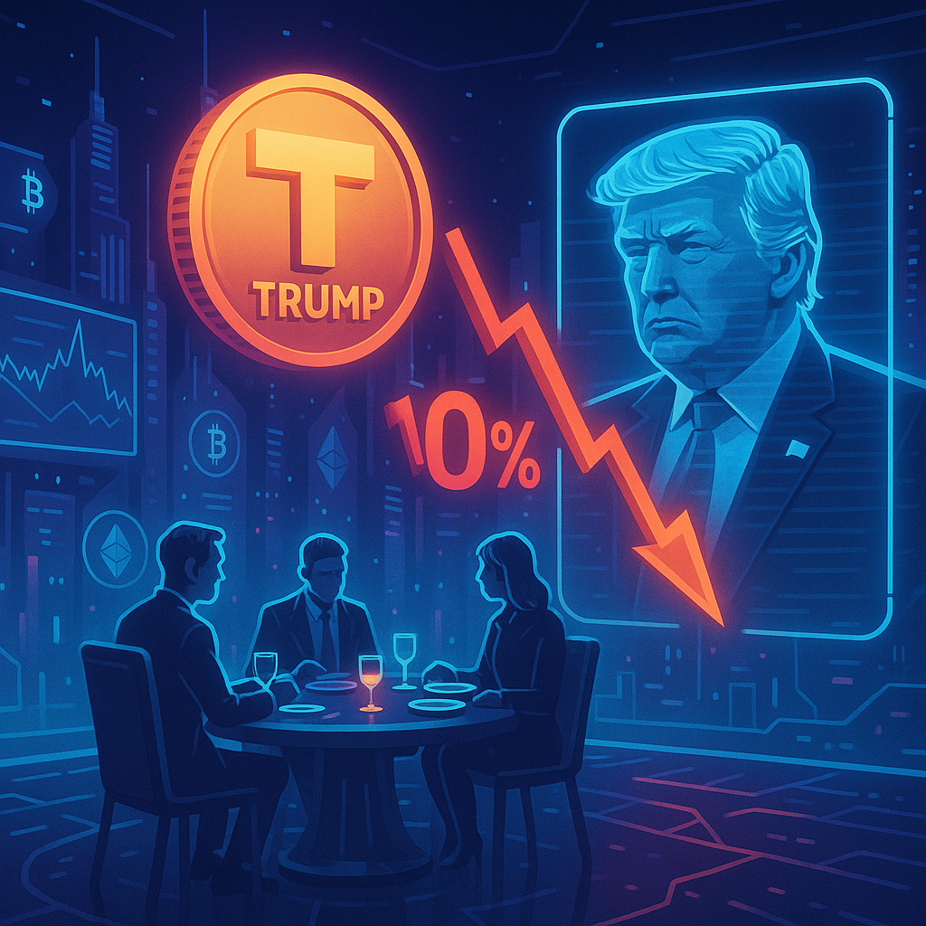Trump Absent from Crypto Dinner as $TRUMP Token Drops 10%