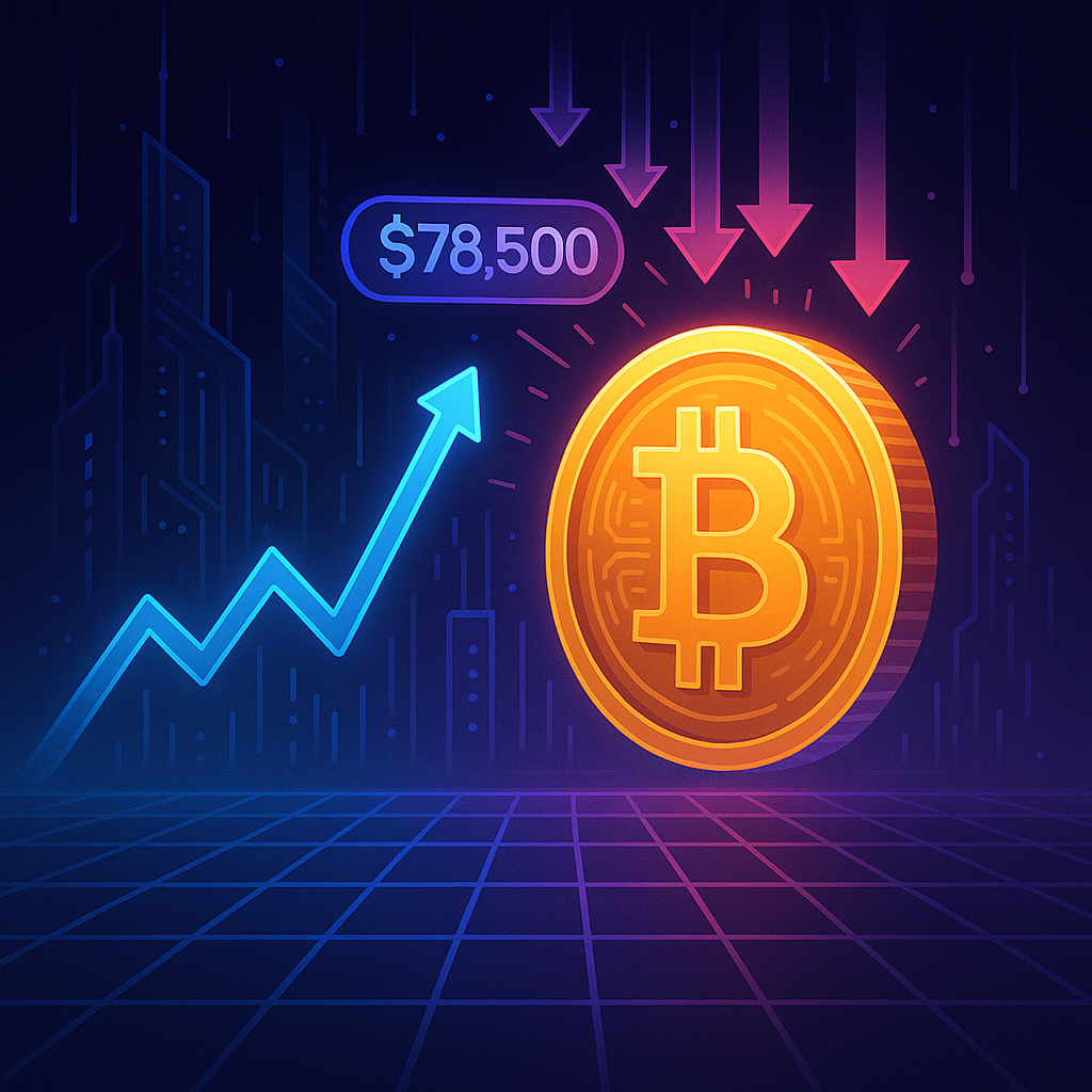 Bitcoin Faces Resistance at $78,500 Amidst Dwindling Momentum
