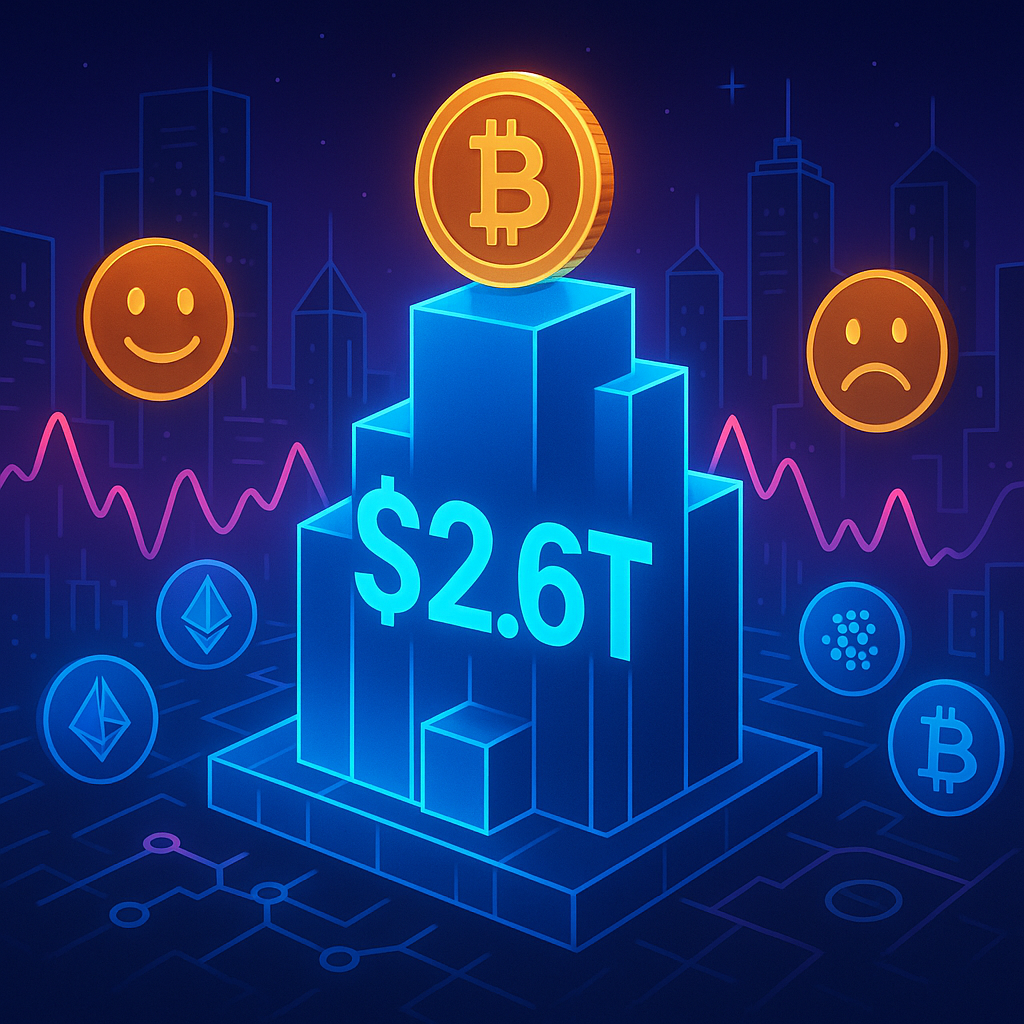 Crypto Market Cap Reaches $2.6T Amid Mixed Sentiments