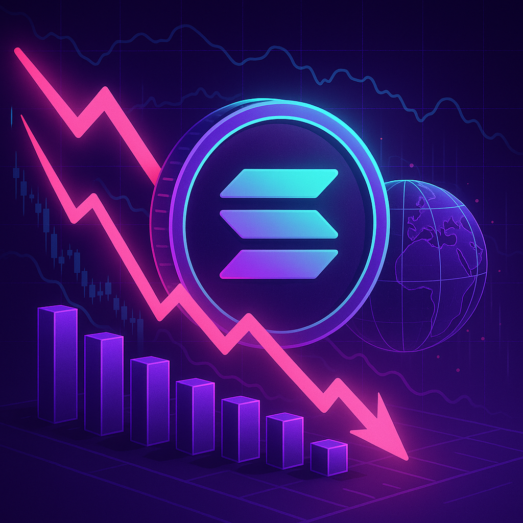 Solana Faces Pressure as Price Declines Below Key Levels